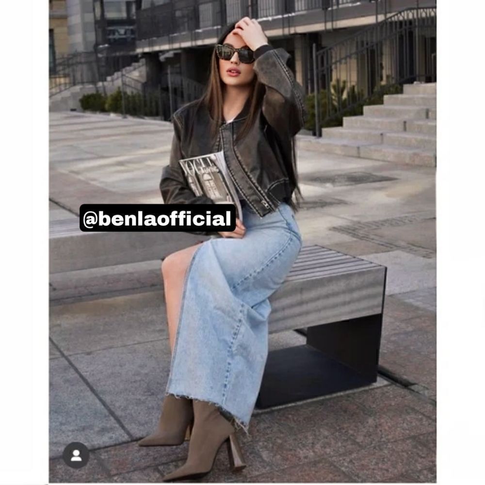 Zara DENIM SKIRT TRF - Picture 6 of 16